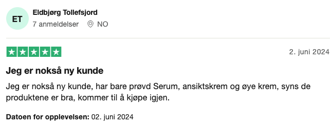 serum, body treatment, under eye treatment 2. juni